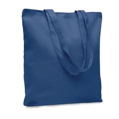 Vue Sac shopping en toile 270 gr/m² - Rassa coloured de couleur bleu| Krokrodeal