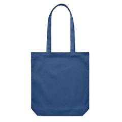 Vue Sac shopping en toile 270 gr/m² - Rassa coloured de couleur bleu| Krokrodeal