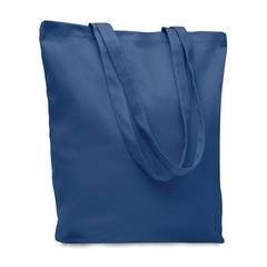 Vue Sac shopping en toile 270 gr/m² - Rassa coloured de couleur bleu| Krokrodeal