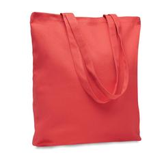 Vue Sac shopping en toile 270 gr/m² - Rassa coloured de couleur rouge| Krokrodeal