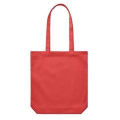 Vue Sac shopping en toile 270 gr/m² - Rassa coloured de couleur rouge| Krokrodeal