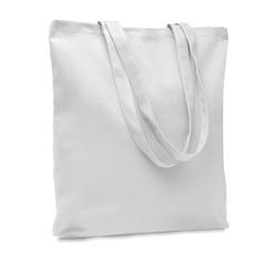 Vue Sac shopping en toile 270 gr/m² - Rassa coloured de couleur blanc| Krokrodeal