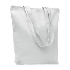 Vue Sac shopping en toile 270 gr/m² - Rassa coloured de couleur blanc| Krokrodeal