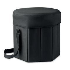 Vue Tabouret/table pliable - Seat & drink de couleur noir| Krokrodeal