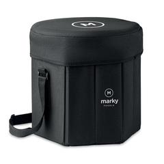 Vue Tabouret/table pliable - Seat & drink de couleur noir| Krokrodeal