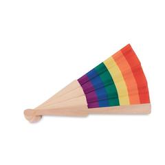 Vue Eventail en bois arc-en-ciel - Bowfan de couleur -| Krokrodeal