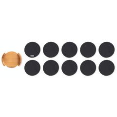 Vue Sous-verres en RPET - Bahia de couleur marron| Krokrodeal