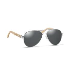 Vue Lunettes de soleil en bambou - Honiara de couleur noir| Krokrodeal