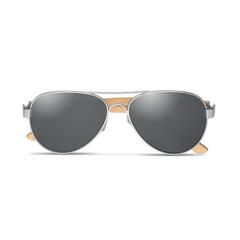 Vue Lunettes de soleil en bambou - Honiara de couleur noir| Krokrodeal