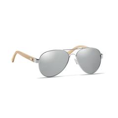 Vue Lunettes de soleil en bambou - Honiara de couleur gris| Krokrodeal