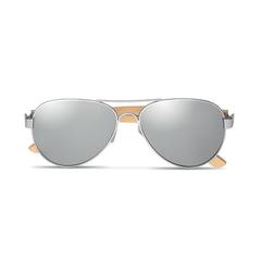 Vue Lunettes de soleil en bambou - Honiara de couleur gris| Krokrodeal