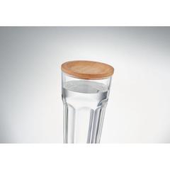 Vue Verre avec couvercle en bambou - Sempre de couleur blanc| Krokrodeal