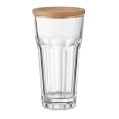 Vue Verre avec couvercle en bambou - Sempre de couleur blanc| Krokrodeal