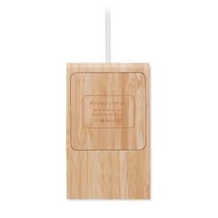 Vue Chargeur sans fil en bambou - Odos de couleur marron| Krokrodeal