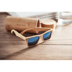 Vue Lunettes de soleil étui bambou - Wanaka de couleur marron| Krokrodeal