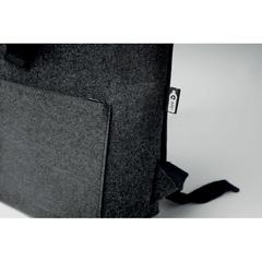 Vue Sac à dos en feutre RPET - Indico pack de couleur gris| Krokrodeal