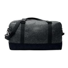 Vue Sac de week-end en feutre RPET - Indico bag de couleur gris| Krokrodeal