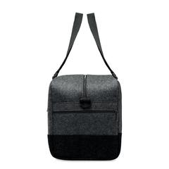 Vue Sac de week-end en feutre RPET - Indico bag de couleur gris| Krokrodeal