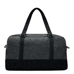 Vue Sac de week-end en feutre RPET - Indico bag de couleur gris| Krokrodeal