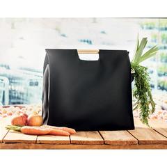 Vue Sac shopping en toile organique - Mercado top de couleur noir| Krokrodeal