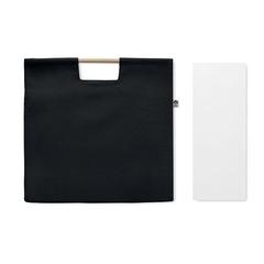 Vue Sac shopping en toile organique - Mercado top de couleur noir| Krokrodeal