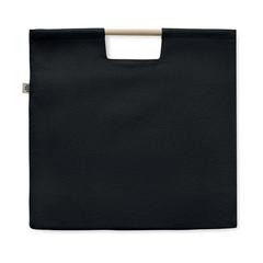 Vue Sac shopping en toile organique - Mercado top de couleur noir| Krokrodeal