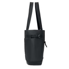 Vue Sac à bandoulière RPET 600D - Daegu bag de couleur noir| Krokrodeal