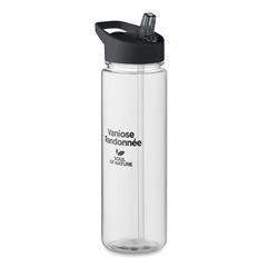 Vue Bouteille en RPET 650ml - Alabama de couleur noir| Krokrodeal