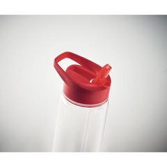Vue Bouteille en RPET 650ml - Alabama de couleur rouge| Krokrodeal