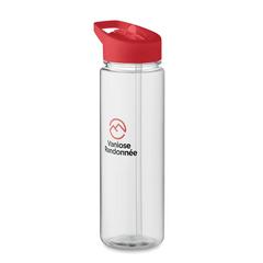 Vue Bouteille en RPET 650ml - Alabama de couleur rouge| Krokrodeal