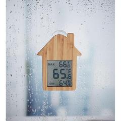 Vue Station météo en bambou - Hisa de couleur marron| Krokrodeal