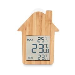 Vue Station météo en bambou - Hisa de couleur marron| Krokrodeal