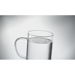 Vue Tasse en verre base en liège - Lisbo de couleur blanc| Krokrodeal