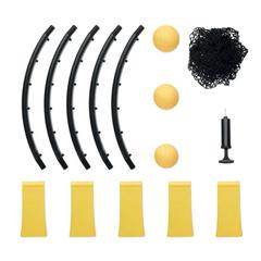 Vue Jeu d'extérieur filet rond - Picktheball de couleur noir| Krokrodeal