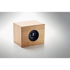 Vue Haut-parleur sans fil bambou - Yista de couleur marron| Krokrodeal