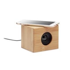 Vue Haut-parleur sans fil bambou - Yista de couleur marron| Krokrodeal