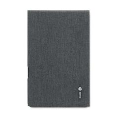 Vue Chargeur sans fil RPET 15W - Trianless de couleur gris| Krokrodeal