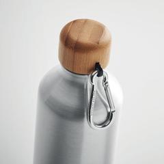Vue Bouteille en aluminium 400 ml - Amel de couleur gris| Krokrodeal