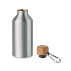 Vue Bouteille en aluminium 400 ml - Amel de couleur gris| Krokrodeal