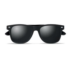 Vue Lunettes de soleil bambou - Rhodos de couleur noir| Krokrodeal