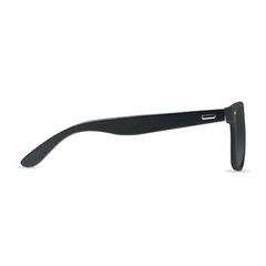 Vue Lunettes de soleil bambou - Rhodos de couleur noir| Krokrodeal