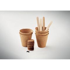 Vue Kit de culture de fleurs - Flowers de couleur marron| Krokrodeal