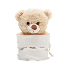 Vue Grand ours en peluche en RPET - Kloss de couleur marron| Krokrodeal