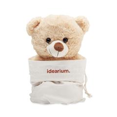 Vue Grand ours en peluche en RPET - Kloss de couleur marron| Krokrodeal
