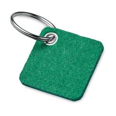 Vue Porte-clés en feutre RPET - Aukio de couleur vert| Krokrodeal