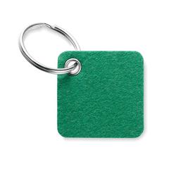 Vue Porte-clés en feutre RPET - Aukio de couleur vert| Krokrodeal
