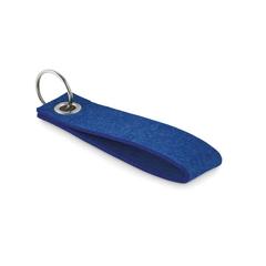 Vue Porte-clés en feutre RPET - Suora de couleur bleu| Krokrodeal