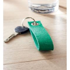 Vue Porte-clés en feutre RPET - Suora de couleur vert| Krokrodeal