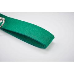 Vue Porte-clés en feutre RPET - Suora de couleur vert| Krokrodeal
