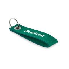 Vue Porte-clés en feutre RPET - Suora de couleur vert| Krokrodeal